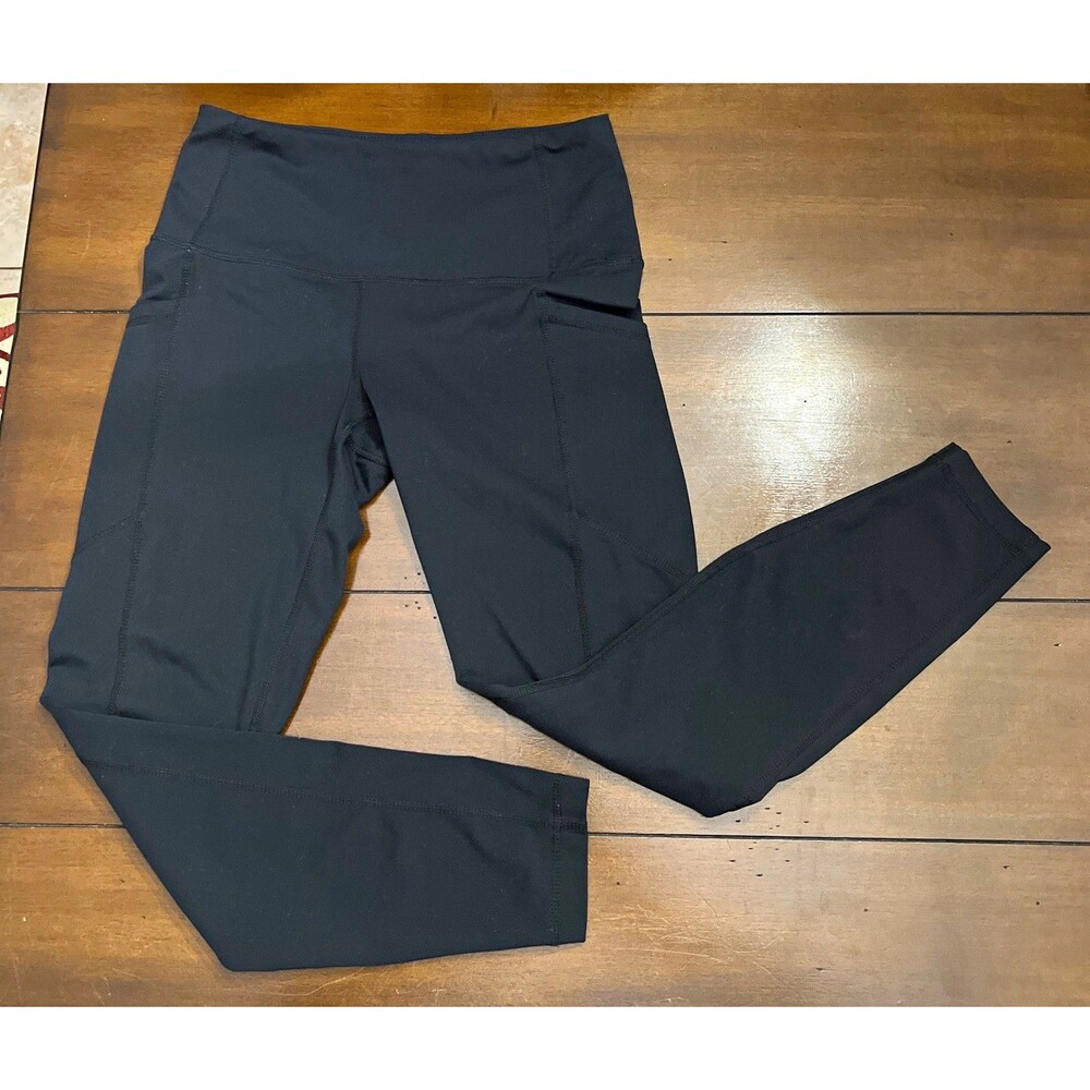 Yogalicious Lux Black High Waist Pocket Leggings Size S Ankle Athletic Yoga
